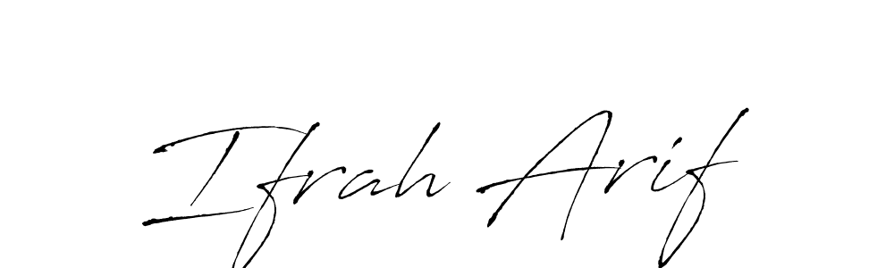 Create a beautiful signature design for name Ifrah Arif. With this signature (Antro_Vectra) fonts, you can make a handwritten signature for free. Ifrah Arif signature style 6 images and pictures png