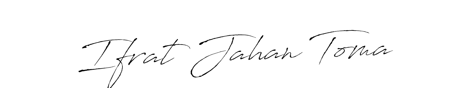 Antro_Vectra is a professional signature style that is perfect for those who want to add a touch of class to their signature. It is also a great choice for those who want to make their signature more unique. Get Ifrat Jahan Toma name to fancy signature for free. Ifrat Jahan Toma signature style 6 images and pictures png