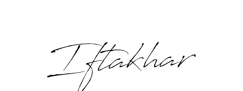 Create a beautiful signature design for name Iftakhar. With this signature (Antro_Vectra) fonts, you can make a handwritten signature for free. Iftakhar signature style 6 images and pictures png