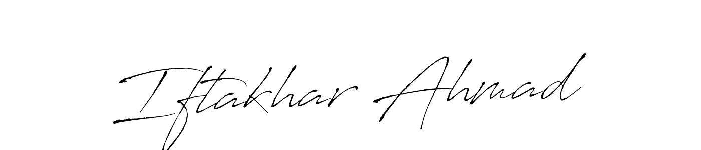 Create a beautiful signature design for name Iftakhar Ahmad. With this signature (Antro_Vectra) fonts, you can make a handwritten signature for free. Iftakhar Ahmad signature style 6 images and pictures png