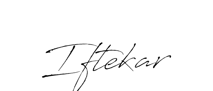 How to make Iftekar signature? Antro_Vectra is a professional autograph style. Create handwritten signature for Iftekar name. Iftekar signature style 6 images and pictures png