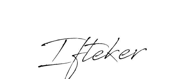 Design your own signature with our free online signature maker. With this signature software, you can create a handwritten (Antro_Vectra) signature for name Ifteker. Ifteker signature style 6 images and pictures png