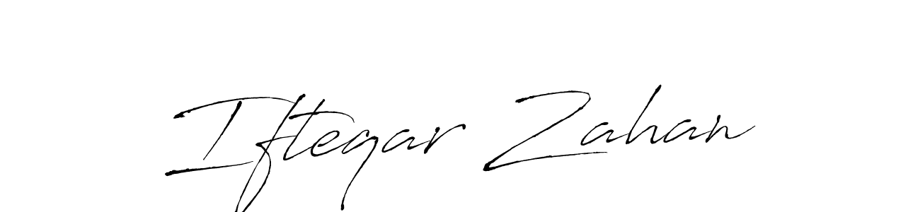 Create a beautiful signature design for name Ifteqar Zahan. With this signature (Antro_Vectra) fonts, you can make a handwritten signature for free. Ifteqar Zahan signature style 6 images and pictures png