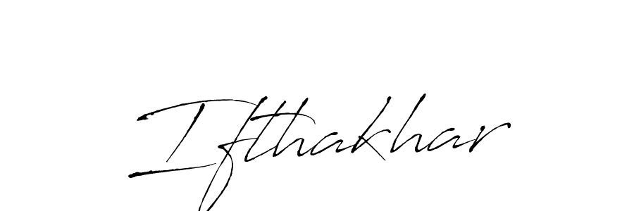 Make a beautiful signature design for name Ifthakhar. With this signature (Antro_Vectra) style, you can create a handwritten signature for free. Ifthakhar signature style 6 images and pictures png