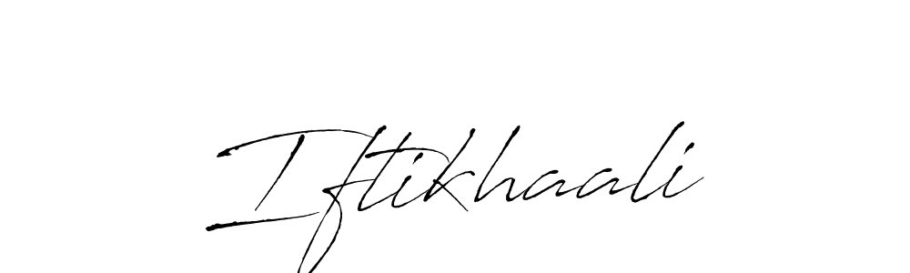 Make a beautiful signature design for name Iftikhaali. With this signature (Antro_Vectra) style, you can create a handwritten signature for free. Iftikhaali signature style 6 images and pictures png