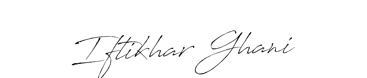 Create a beautiful signature design for name Iftikhar Ghani. With this signature (Antro_Vectra) fonts, you can make a handwritten signature for free. Iftikhar Ghani signature style 6 images and pictures png