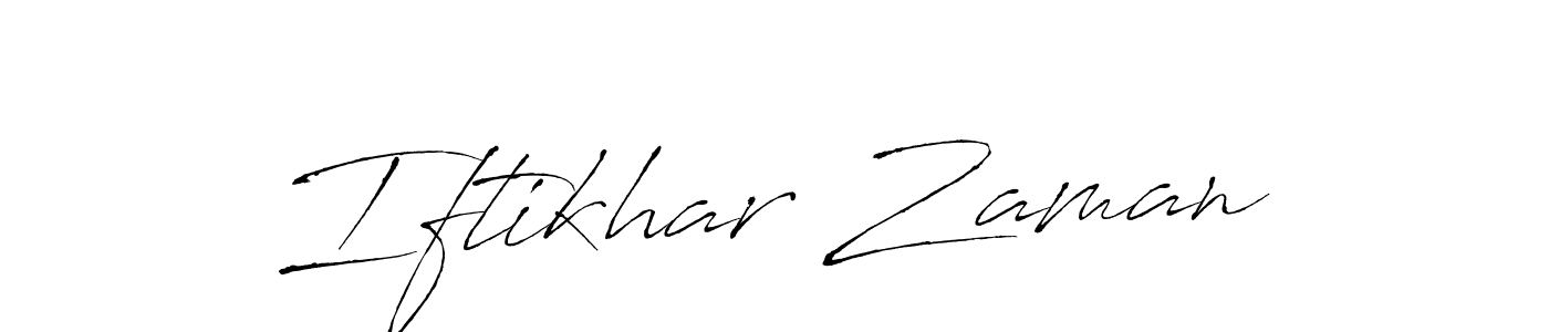 Design your own signature with our free online signature maker. With this signature software, you can create a handwritten (Antro_Vectra) signature for name Iftikhar Zaman. Iftikhar Zaman signature style 6 images and pictures png