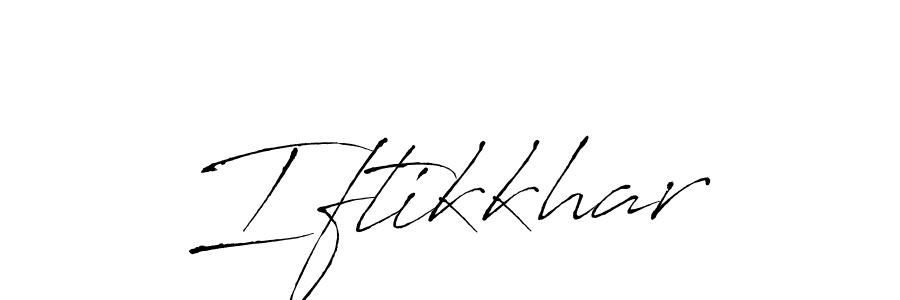 Make a beautiful signature design for name Iftikkhar. With this signature (Antro_Vectra) style, you can create a handwritten signature for free. Iftikkhar signature style 6 images and pictures png