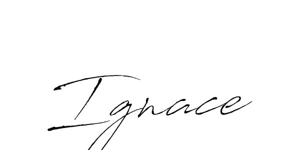 Design your own signature with our free online signature maker. With this signature software, you can create a handwritten (Antro_Vectra) signature for name Ignace. Ignace signature style 6 images and pictures png