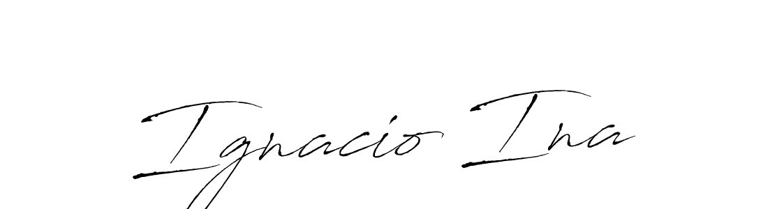 Use a signature maker to create a handwritten signature online. With this signature software, you can design (Antro_Vectra) your own signature for name Ignacio Ina. Ignacio Ina signature style 6 images and pictures png