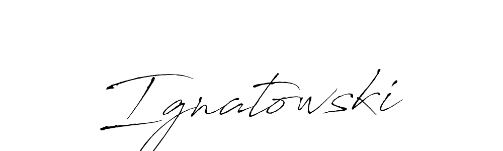 You should practise on your own different ways (Antro_Vectra) to write your name (Ignatowski) in signature. don't let someone else do it for you. Ignatowski signature style 6 images and pictures png