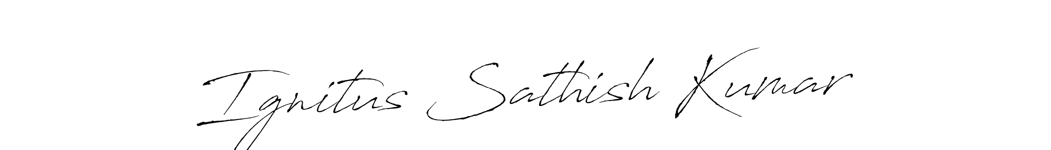 Similarly Antro_Vectra is the best handwritten signature design. Signature creator online .You can use it as an online autograph creator for name Ignitus Sathish Kumar. Ignitus Sathish Kumar signature style 6 images and pictures png