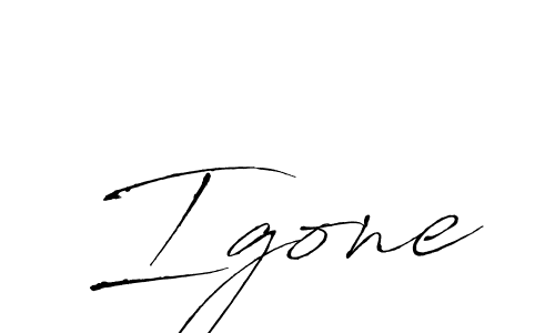 Use a signature maker to create a handwritten signature online. With this signature software, you can design (Antro_Vectra) your own signature for name Igone. Igone signature style 6 images and pictures png