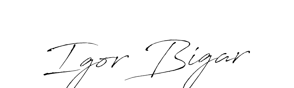 Antro_Vectra is a professional signature style that is perfect for those who want to add a touch of class to their signature. It is also a great choice for those who want to make their signature more unique. Get Igor Bigar name to fancy signature for free. Igor Bigar signature style 6 images and pictures png