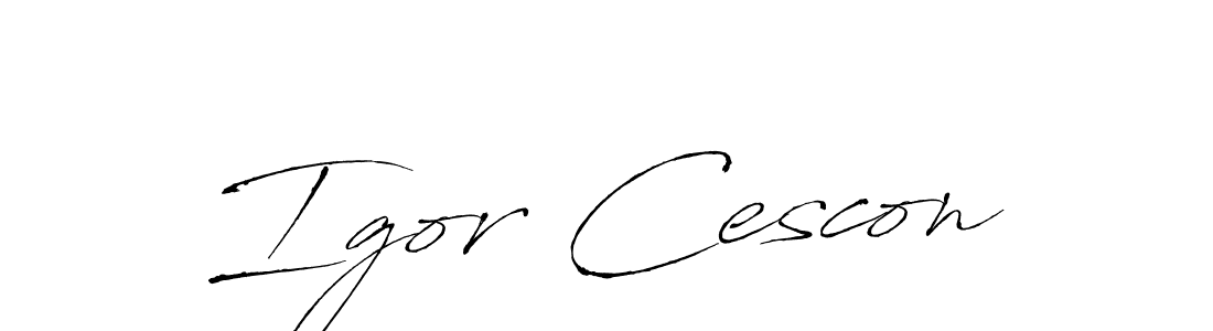 How to make Igor Cescon name signature. Use Antro_Vectra style for creating short signs online. This is the latest handwritten sign. Igor Cescon signature style 6 images and pictures png