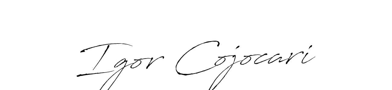 Design your own signature with our free online signature maker. With this signature software, you can create a handwritten (Antro_Vectra) signature for name Igor Cojocari. Igor Cojocari signature style 6 images and pictures png