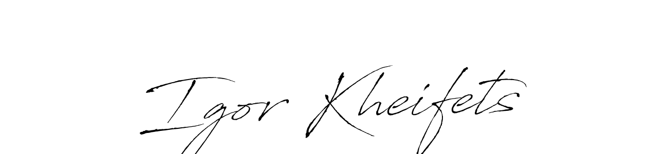 Antro_Vectra is a professional signature style that is perfect for those who want to add a touch of class to their signature. It is also a great choice for those who want to make their signature more unique. Get Igor Kheifets name to fancy signature for free. Igor Kheifets signature style 6 images and pictures png