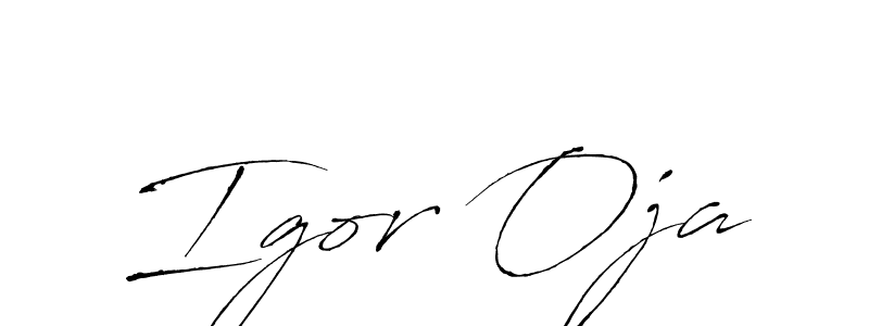 Make a beautiful signature design for name Igor Oja. With this signature (Antro_Vectra) style, you can create a handwritten signature for free. Igor Oja signature style 6 images and pictures png