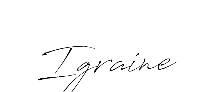 Igraine stylish signature style. Best Handwritten Sign (Antro_Vectra) for my name. Handwritten Signature Collection Ideas for my name Igraine. Igraine signature style 6 images and pictures png