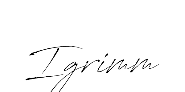 You should practise on your own different ways (Antro_Vectra) to write your name (Igrimm) in signature. don't let someone else do it for you. Igrimm signature style 6 images and pictures png