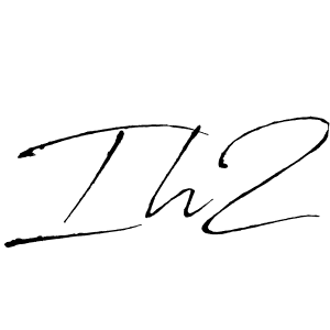 Make a beautiful signature design for name Ih2. With this signature (Antro_Vectra) style, you can create a handwritten signature for free. Ih2 signature style 6 images and pictures png