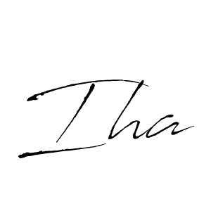 Iha stylish signature style. Best Handwritten Sign (Antro_Vectra) for my name. Handwritten Signature Collection Ideas for my name Iha. Iha signature style 6 images and pictures png