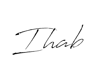 Make a beautiful signature design for name Ihab. With this signature (Antro_Vectra) style, you can create a handwritten signature for free. Ihab signature style 6 images and pictures png