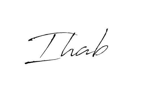 Ihab  stylish signature style. Best Handwritten Sign (Antro_Vectra) for my name. Handwritten Signature Collection Ideas for my name Ihab . Ihab  signature style 6 images and pictures png