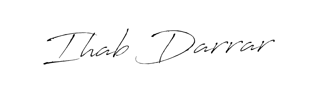 Design your own signature with our free online signature maker. With this signature software, you can create a handwritten (Antro_Vectra) signature for name Ihab Darrar. Ihab Darrar signature style 6 images and pictures png