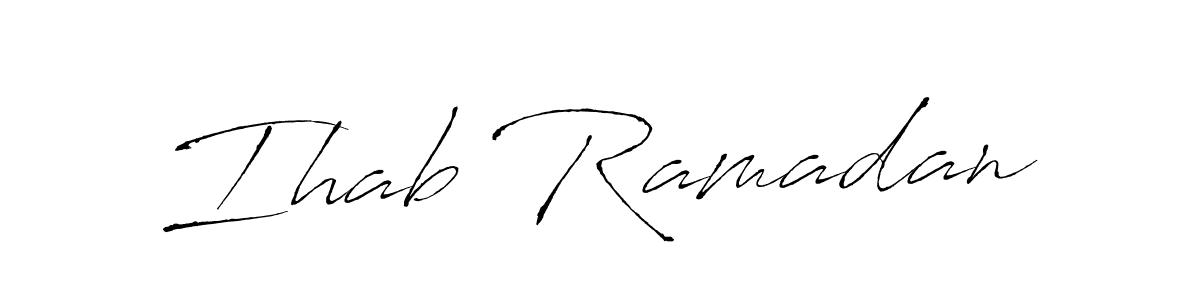 Create a beautiful signature design for name Ihab Ramadan. With this signature (Antro_Vectra) fonts, you can make a handwritten signature for free. Ihab Ramadan signature style 6 images and pictures png