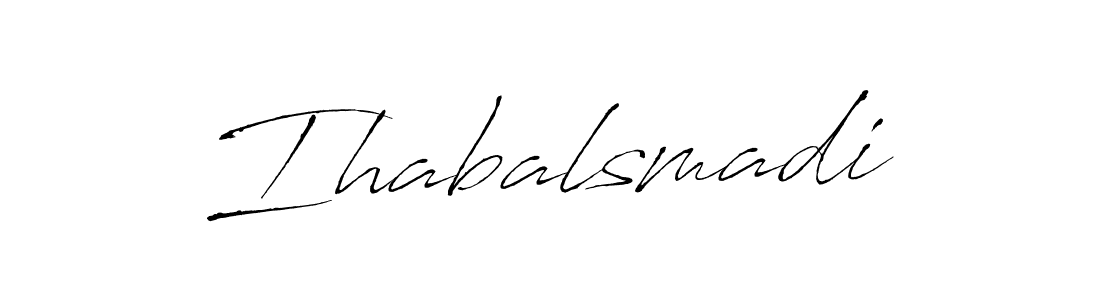 The best way (Antro_Vectra) to make a short signature is to pick only two or three words in your name. The name Ihabalsmadi include a total of six letters. For converting this name. Ihabalsmadi signature style 6 images and pictures png