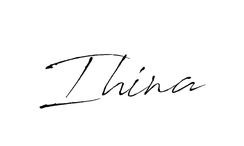 Ihina stylish signature style. Best Handwritten Sign (Antro_Vectra) for my name. Handwritten Signature Collection Ideas for my name Ihina. Ihina signature style 6 images and pictures png