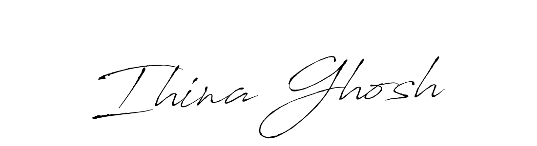 How to make Ihina Ghosh signature? Antro_Vectra is a professional autograph style. Create handwritten signature for Ihina Ghosh name. Ihina Ghosh signature style 6 images and pictures png