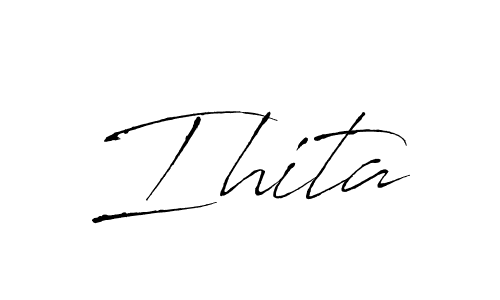 How to make Ihita name signature. Use Antro_Vectra style for creating short signs online. This is the latest handwritten sign. Ihita signature style 6 images and pictures png