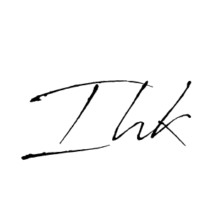 This is the best signature style for the Ihk name. Also you like these signature font (Antro_Vectra). Mix name signature. Ihk signature style 6 images and pictures png