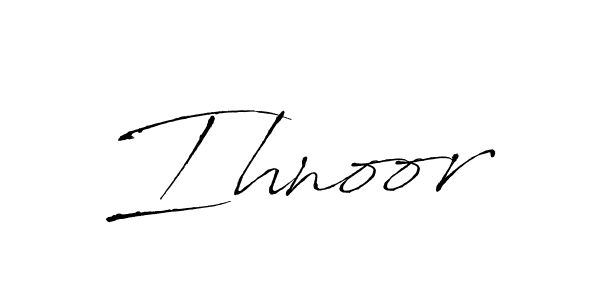 Antro_Vectra is a professional signature style that is perfect for those who want to add a touch of class to their signature. It is also a great choice for those who want to make their signature more unique. Get Ihnoor name to fancy signature for free. Ihnoor signature style 6 images and pictures png