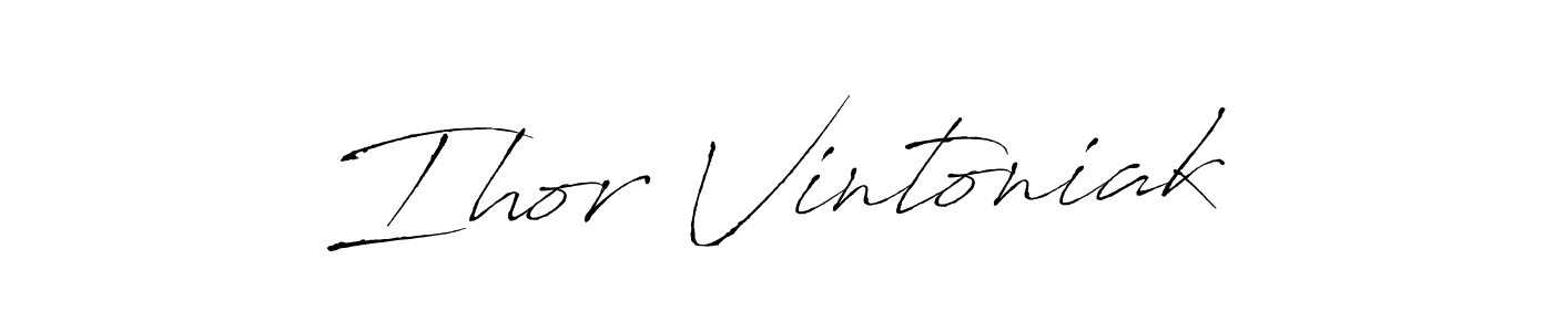 Antro_Vectra is a professional signature style that is perfect for those who want to add a touch of class to their signature. It is also a great choice for those who want to make their signature more unique. Get Ihor Vintoniak name to fancy signature for free. Ihor Vintoniak signature style 6 images and pictures png