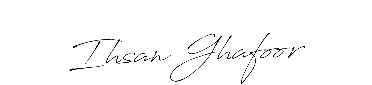 How to make Ihsan Ghafoor signature? Antro_Vectra is a professional autograph style. Create handwritten signature for Ihsan Ghafoor name. Ihsan Ghafoor signature style 6 images and pictures png