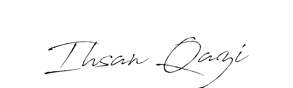 Create a beautiful signature design for name Ihsan Qazi. With this signature (Antro_Vectra) fonts, you can make a handwritten signature for free. Ihsan Qazi signature style 6 images and pictures png