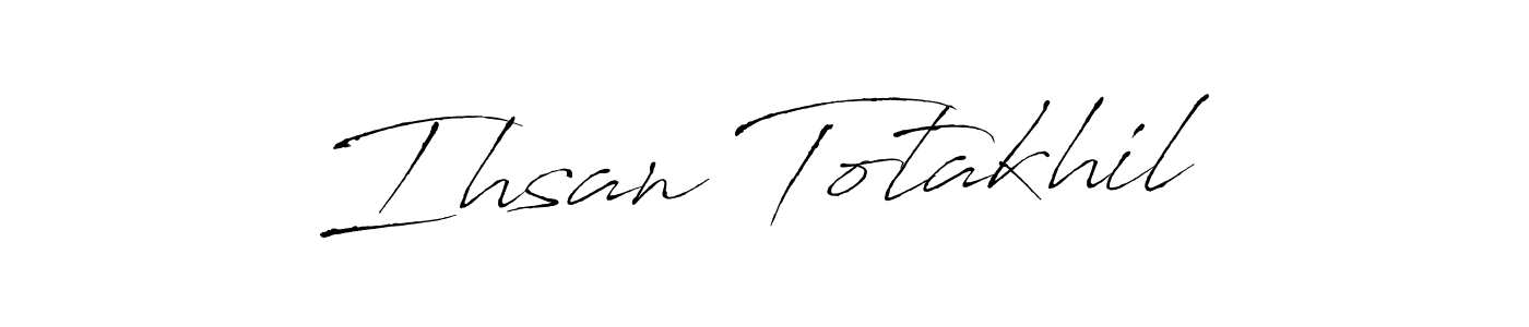 The best way (Antro_Vectra) to make a short signature is to pick only two or three words in your name. The name Ihsan Totakhil include a total of six letters. For converting this name. Ihsan Totakhil signature style 6 images and pictures png