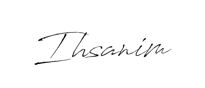 Similarly Antro_Vectra is the best handwritten signature design. Signature creator online .You can use it as an online autograph creator for name Ihsanim. Ihsanim signature style 6 images and pictures png