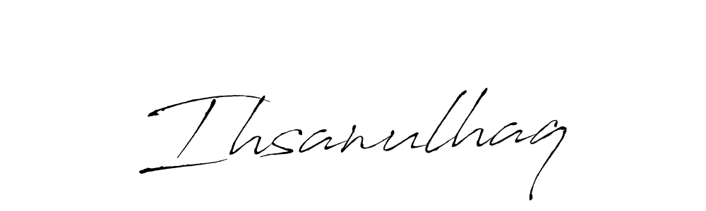 Antro_Vectra is a professional signature style that is perfect for those who want to add a touch of class to their signature. It is also a great choice for those who want to make their signature more unique. Get Ihsanulhaq name to fancy signature for free. Ihsanulhaq signature style 6 images and pictures png