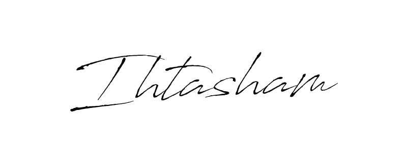 Design your own signature with our free online signature maker. With this signature software, you can create a handwritten (Antro_Vectra) signature for name Ihtasham. Ihtasham signature style 6 images and pictures png