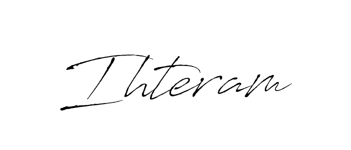 How to make Ihteram name signature. Use Antro_Vectra style for creating short signs online. This is the latest handwritten sign. Ihteram signature style 6 images and pictures png