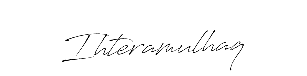 Use a signature maker to create a handwritten signature online. With this signature software, you can design (Antro_Vectra) your own signature for name Ihteramulhaq. Ihteramulhaq signature style 6 images and pictures png