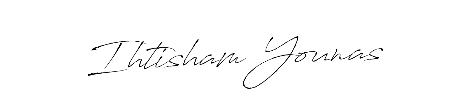 This is the best signature style for the Ihtisham Younas name. Also you like these signature font (Antro_Vectra). Mix name signature. Ihtisham Younas signature style 6 images and pictures png