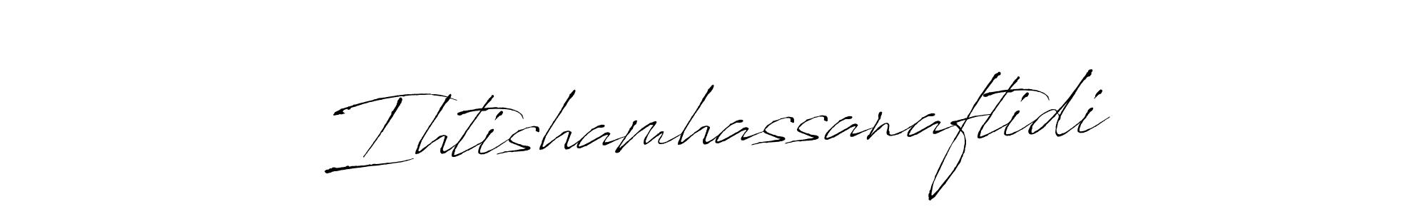 Antro_Vectra is a professional signature style that is perfect for those who want to add a touch of class to their signature. It is also a great choice for those who want to make their signature more unique. Get Ihtishamhassanaftidi name to fancy signature for free. Ihtishamhassanaftidi signature style 6 images and pictures png