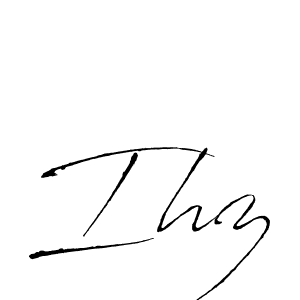 How to make Ihz signature? Antro_Vectra is a professional autograph style. Create handwritten signature for Ihz name. Ihz signature style 6 images and pictures png