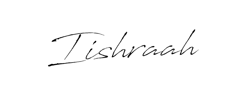 Design your own signature with our free online signature maker. With this signature software, you can create a handwritten (Antro_Vectra) signature for name Iishraah. Iishraah signature style 6 images and pictures png
