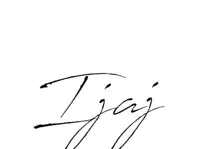 The best way (Antro_Vectra) to make a short signature is to pick only two or three words in your name. The name Ijaj include a total of six letters. For converting this name. Ijaj signature style 6 images and pictures png